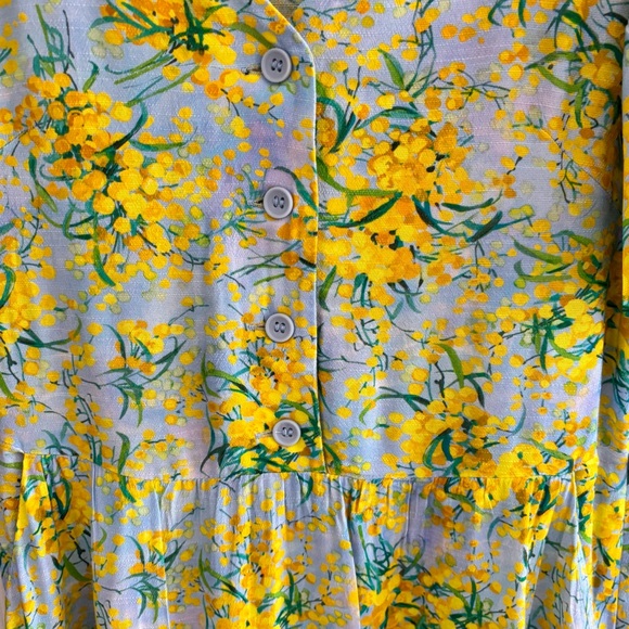 & OTHER STORIES Floral Print Flutter Sleeve Midi Dress Size 4 - Picture 5 of 13